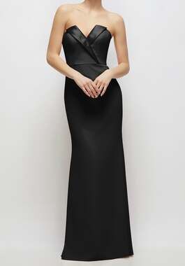 After Six Strapless Tuxedo Gown Black 16R NWT